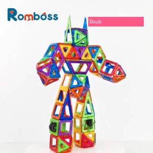 Romboss 78PCS Big Size Magnetic Blocks STEM Educational Gifts and Toys Set Boys Magneitc Tiles Christmas Gift Birthday Gift for Kids