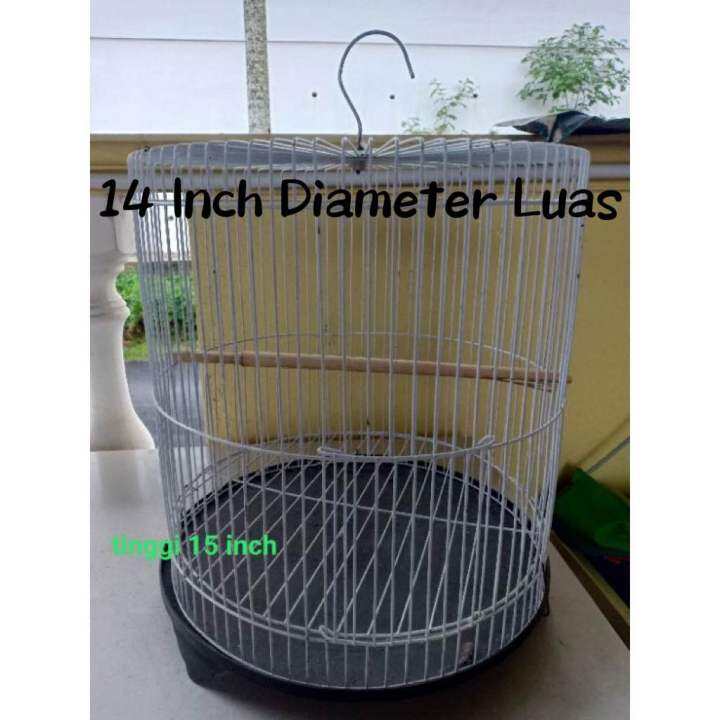 Sangkar Besi Bulat Burung Diameter Luas 14 Inch Lazada