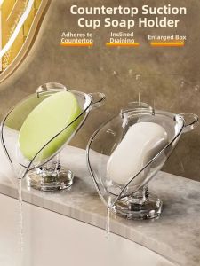 HALEXIONG | Suction Wall-mounted Tilted Design Soap Dish For Bathroom