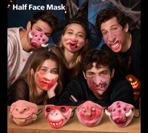 Funny Adult Party Mask Latex Half Face Masks Adult Cosplay Humorous Horrible Scary Masks Cosplay Costume Halloween Party Supplie