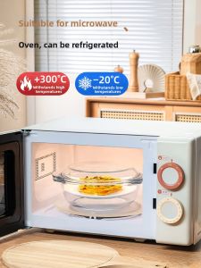 CRISTALGLASS | Heat Resistant Microwave Steamer Bowl with Lid Home Use Transparent