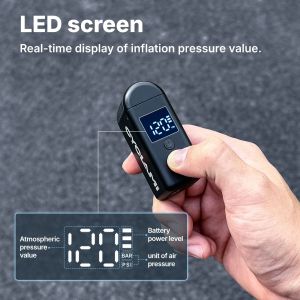 CYCLAMI 120 PSI A2-Mini Alloy Portable Bike Electric Pump 500mAh Fast High Air Compressor for Road MTB Schrader Presta Tire