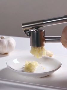 Dụng Cụ Ép Tỏi Cán Dài Bằng Thép Không Gỉ Siêu Chắc Chắn Nghiền Tỏi Dễ Dàng