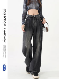 กางเกงยีนส์ขากว้างเอวสูงทรงหลวมสำหรับผู้หญิง กางเกงขายาวทรงหลวมสไตล์อเมริกัน ทรงเข้ารูป ทรงหลวม ทรงเข้ารูป กางเกงยีนส์ทรงหลวมสำหรับผู้หญิง