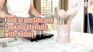 6PCS Wooden Handle Silicone Kitchen Utensils Set: Non-Stick & Heat Resistant