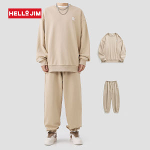 HELLO JIM Sweatshirt for Men 2023 new Style Sweatpants for Men 350g Heavyweight Sweatshirt Set  Hoodies set  K3742、K2173
