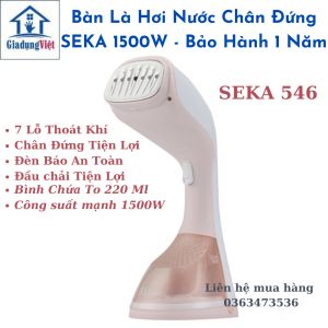Bàn Là Hơi Nước Cầm Tay Chân Đứng SEKA 546 Công Suất 1500W - Bảo Hành 1 Năm