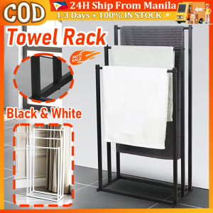 3 Layer Bathroom Towel Rack Standing Metal Towel Holder Outdoor Clothes Rack Bathroom Storage Rack Drying Rack Floor Towel Rack Bathroom Organizers Rack Clothes Storage Rack For Bathroom Bedroom Balcony Balcony