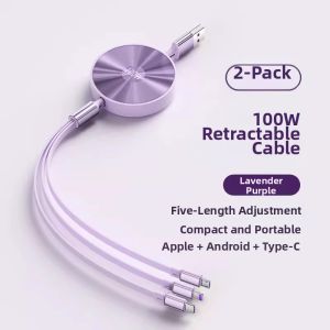 TAOWANTONG | Retractable Fast Charging Cable 100W Type C Compatible Devices