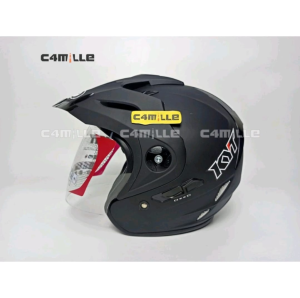 Helm KYT Venom RR Solid Half Face Double Visor Original KYT Venom 100% vendeta falcom r10 rc7 tt cource ttr jet nfj kyoto flat r dj maru dj maxi striker kairoz sv300 genos