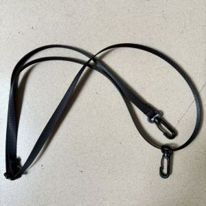 Adjustable Fixed Wide Shoulder Strap Black Canvas Nylon