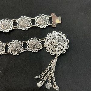 Fashion Jewele เครืองประดับโบราณเข็มขัดดอกไม้อีสานชุดล้านนาไทหัวเข็มขัดชุบเงินเข็มขัดชุดไทย โบราณสีทองthai belts