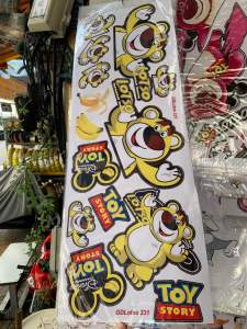 Bộ tem gấu LOTSO chuối màu vàng mỗi tờ ngang 30cm dài 70cm hàng nhập Thái Lan chất lượng cao màu sắc bền và đẹp dành trang trí cho tất cả các loại xe giá bán cực tốt bán lẻ như bán sỉ