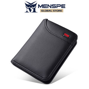 MENSPE กระเป๋าสตางค์ผู้ชายกระเป๋าสตางค์กระเป๋าสตางค์สั้นแบบเรียบง่ายหนัง PU นิ่มกระเป๋าสตางค์ผู้ชายหลายช่องใส่บัตรผู้ที่ใส่บัตร ID เครดิต Pouch Koin กระเป๋าเดินทางขนาดเล็ก