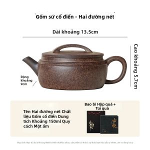 GUYUETANG | Ấm trà đất sét trầm hương handmade dùng cho 1 người