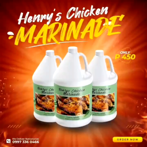 (NOTE: CHECKOUT ONCE ONLY) Henrys Chicken Marinade - 4 gallons