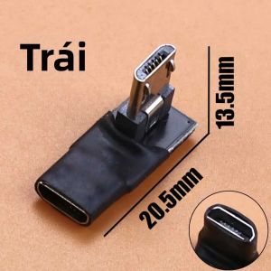 1 Cái 90 °   Khuỷu Tay Micro USB Nam Sang Nữ Adapter Cắm Jack Kết Nối Cho Điện Thoại/Máy Tính Bảng Sạc & Cáp Nối Dài Dữ Liệu Màu Đen