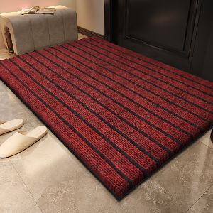 Red High-End Entrance Mat Durable Non-Maintenance Absorbent Water-Proof Doormat Simple Style Machine-Woven Polypropylene