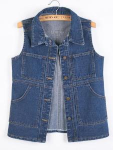 Womens Denim Vest Spring Autumn 2024 New Style Korean Retro Early Autumn Outerwear Jacket Ladies Outer Layer Coat