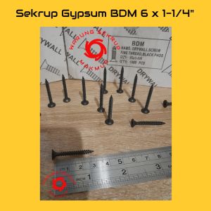 (100 pcs) Sekrup Gypsum #6x1 1/4" / Drywall Screw (3CM)