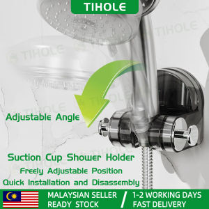 TIHOLE Nordic shower head holder Showerhead Bracket No Punching Suction Cup Movable Adjustable shower handle holder bidet wall hook bidet spray holder no drill Bathroom Supplies 吸盘花洒支架 花洒支架免打孔