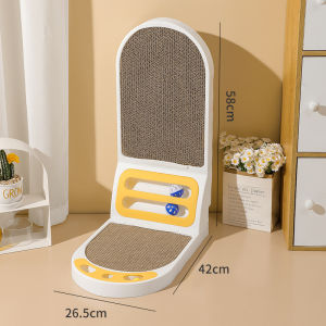 Thickened L-Shaped Integrated Cat Scratching Board Vertical Cat Toy Wear-Resistant No Shedding Attracting Cats Cat Bed