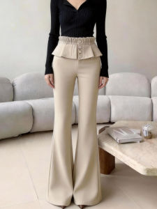 MANMI | Quần Tây Phong Cách Xòe Dưới Cao Cổ Ôm Sát