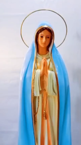 Bunda Maria Fatima Berjubah Biru Tinggi 85 cm - PR 54 (Sudah Termasuk Bubble wrap 6 Meter)