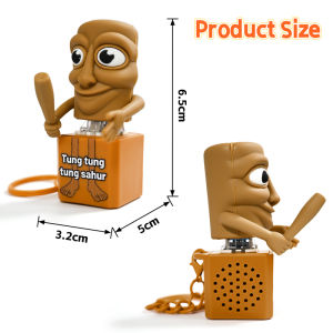 Tung Tung Tung Sahar Fidget Toys Keyboard Buttons Italian Brainrot Toys with Sound and Light Stress Relief Toy Birthday Gifts