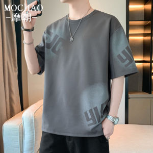 MoChao American Style Loose Fit Short Sleeve T-Shirt Mens Summer New Casual Versatile Slimming Top Polyester Fiber Breathable