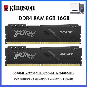 Kingston | DDR4 Kingston BEAST RAM 3200MHz 2666MHz 3600 2400MHz 8GB 16GB 4GB Gaming Desktop Memory PC4-25600 PC4-19200 288Pin DIMM DDR4 RAM