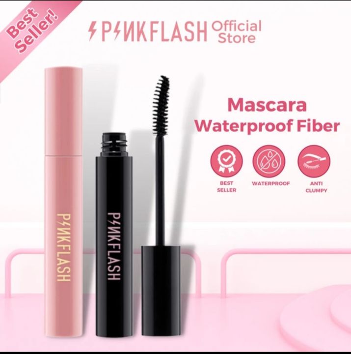 Maskara Pinkflash Oilproof Curl Mascara Day Night Long Volumizing Pf