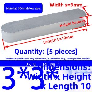 JISHUO | Stainless Steel GB1096A Keyway Pin Square Shaft Pin