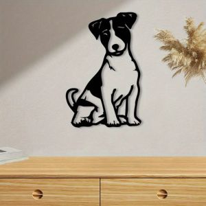 CIFbuy | CIFBUY Vintage Jack Russell Metal Wall Art Powder-Coated Iron Pet Lover Gift Durable Home Decor for Living Room Bedroom