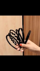 3pcs/set Solid Wave Headband Hair Hoop With Teeth Hairband Headwear