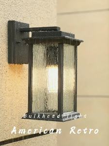 American R Outdoor Solar Garden Light Balkoni Kalis Air Lampu Dinding Luaran Villa Koridor Lampu Dinding Mudah
