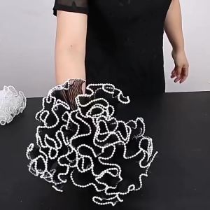 Pearl Yarn Pleated Yarn Luminous Yarn DIY Romantic Bouquet Packaging Material Flower Mesh