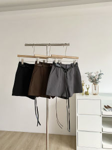 Quần Short Ống Rộng Chữ a Cạp Cao Màu Trơn Phong Cách Hàn Quốc Thời Trang Thu Đông 2025 Cho Nữ Quần Short Công Sở Chống Lão Hóa