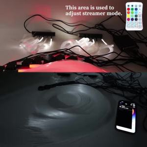 RGB Led Star Roof Starlight Headliner Remote Control Fiber Optic Lamp APP Voice 16W Twinkle Starry Sky Car Star Ceiling Light