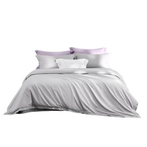 Ultra Soft Pure Cotton 60 Thread Count Bedding Set Quilt Cover Sheet Duvet Cover Pillowcase Four Piece Set for Double Bed
