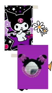 kingchoi Collections fuzzy kuromi pocket mirror