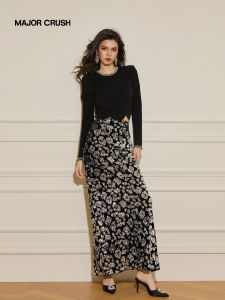 French Elegance Fashion Black Dress