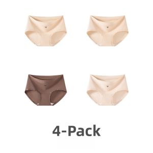 MiiOW | Pure Cotton Antibacterial Triangle Shorts Womens Underwear Breathable Lightweight Summer Yoga Pants Seamless Ice Silk