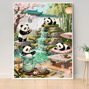 Paper Jigsaw Puzzle 500/1000/1200/2000PCS 40x50cm Panda Spring Garden Scenery DIY Craft Hobby Wall Decor Gift