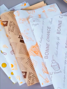 100pcs Food Wax Paper Burger Sandwich Food Nonstick Oil Proof Paper Bread Wrapper Paper Cake Baking Kitchen