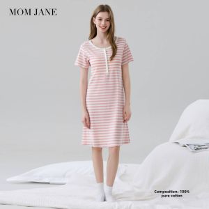 Mom Jane | Feeding Padded Maternity Nightdress Dress for Pregnancy and Postpartum