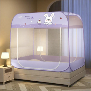 New No-Install Fall-Resistant Full Enclosure Three-Door Bedroom Mosquito Net