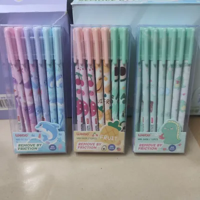 Pulpen gel hapus isi 12 pcs 0.5 mm random gambar karakter