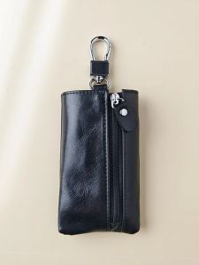 New Mens Key Case Multi-Functional Home Lock Key Storage Card Holder Two-In-One Large Capacity Car Genuine Soft Leather