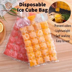 10pcs/ Pack Disposable Portable Ice Cube Bag Self-Sealing DIY Juice Ice Cubes Ice Bag Maker for Travel Camping